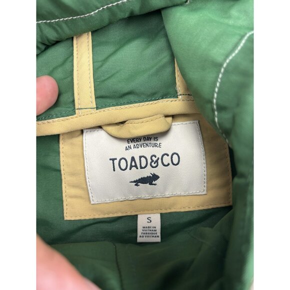 Toad&Co Forester Jacket Womens S Green Hooded Snap Zip Pockets Drawstring Coat - Picture 3 of 7